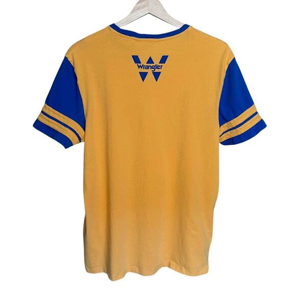 Wrangler Vintage Retro Inspired Baseball Ringer Graphic Tee Tee Unisex Size M - Picture 5 of 7